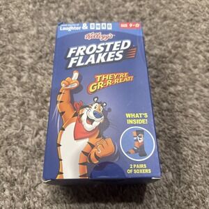 Kellogg's Frosted Flakes SWAG Boxed Men's Crew Socks 2 Pack Size 9-12 NEW